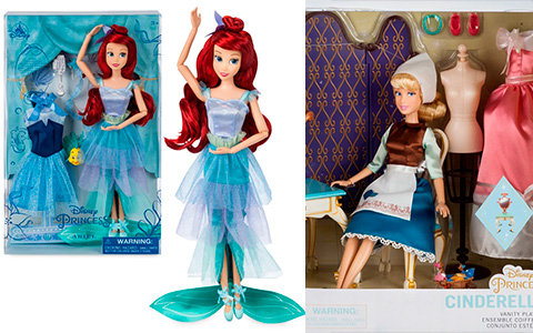 New Disney Princess Disney Store playline dolls: Ballet dolls and Cinderella Classic doll with Vanity Play Set