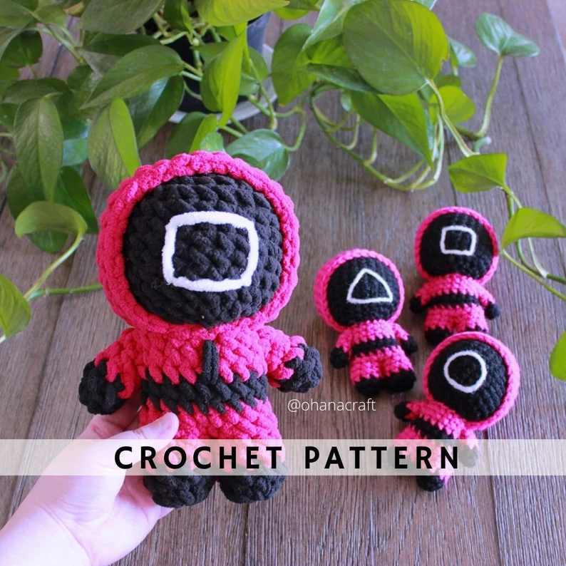 Squid Game Pink Soldier Crochet pattern