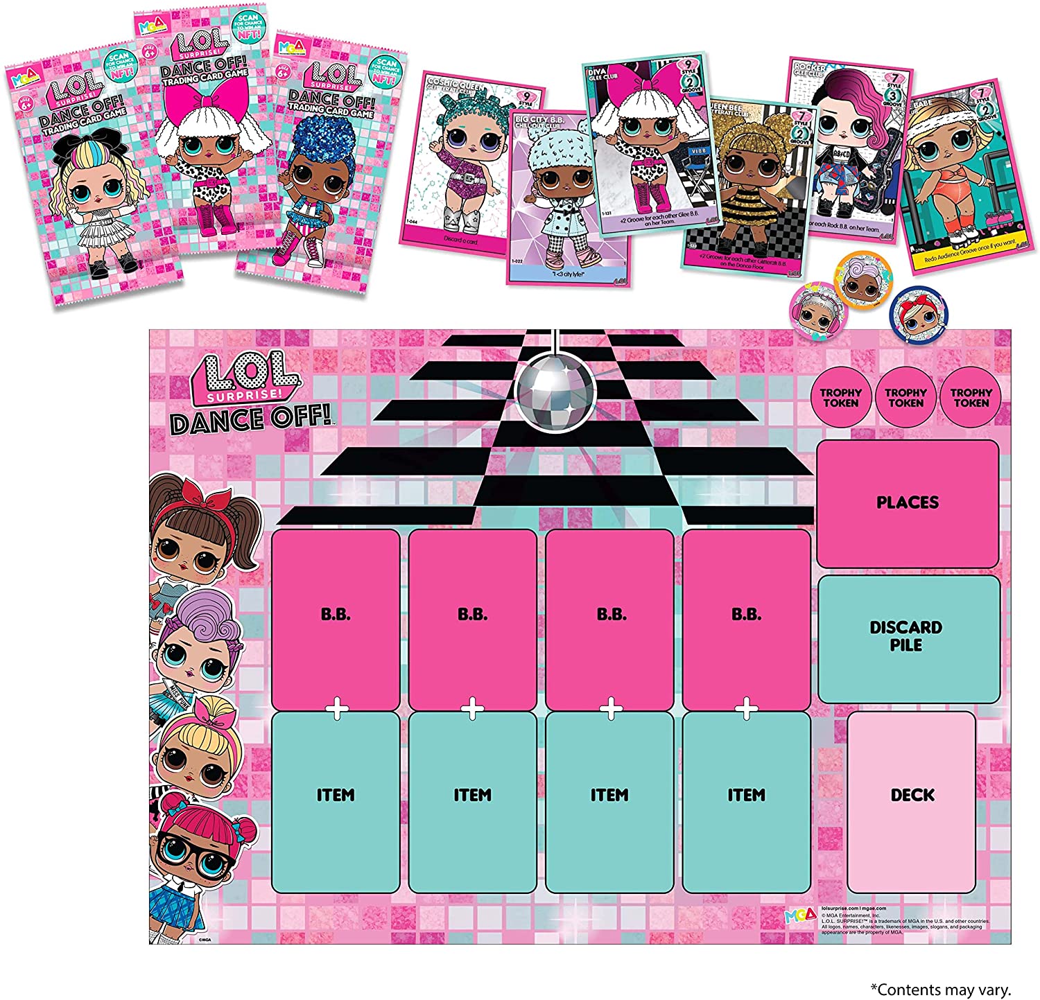 LOL Doll Playing Cards Game Set with Stickers