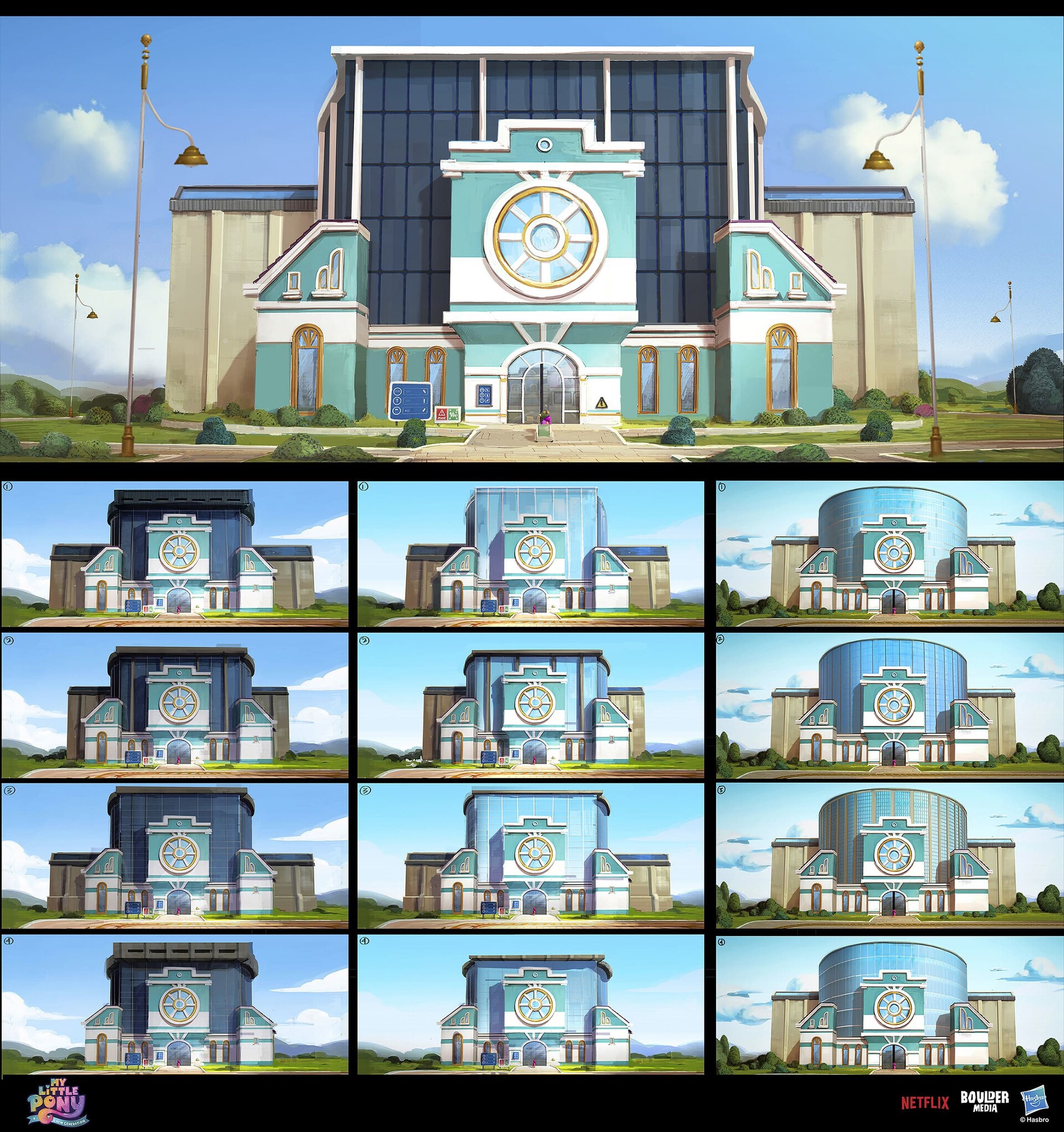 Canterlogic Factory. Canterlogic. MLP A New Generation Zephyr heights. My little Pony a New Generation Concept Art.