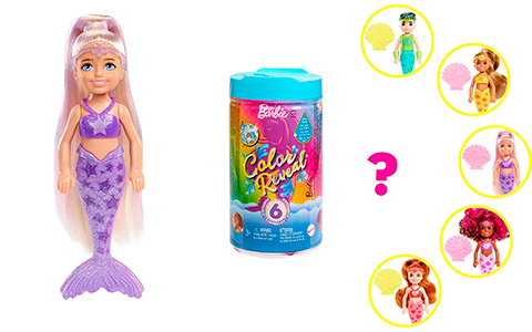 Barbie Color Reveal Mermaid Chelsea series 2 dolls are available now
