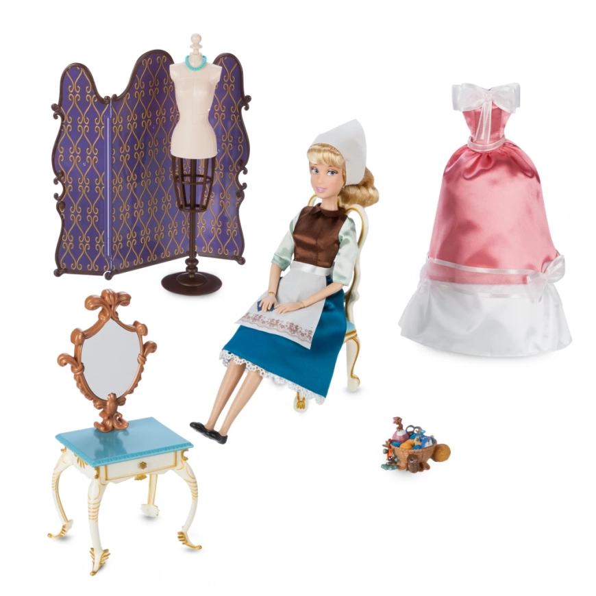 Cinderella Disney Store Classic Doll with Vanity Play Set