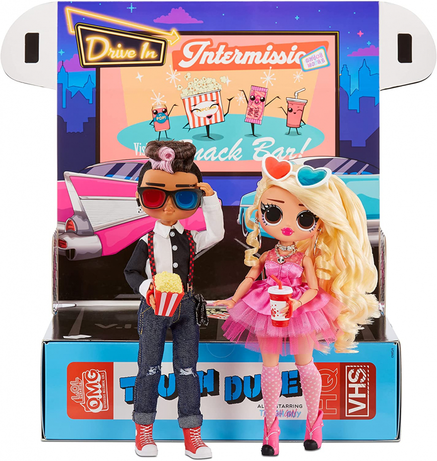 LOL OMG Movie Magic 2-pack dolls Tough Dude and Pink Chick in second outfit