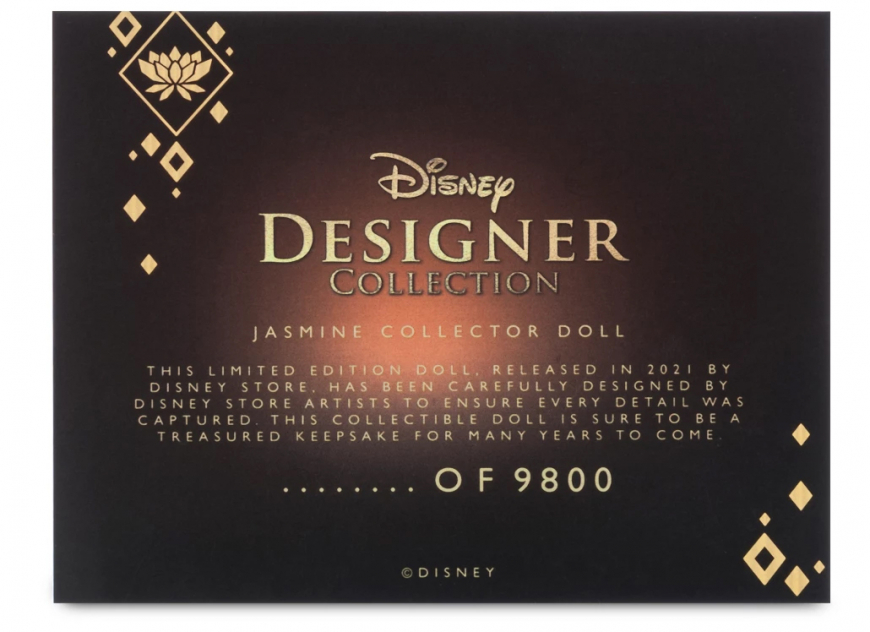 Disney Designer Collection Jasmine Limited Edition Doll – Aladdin – Disney Ultimate Princess Celebration