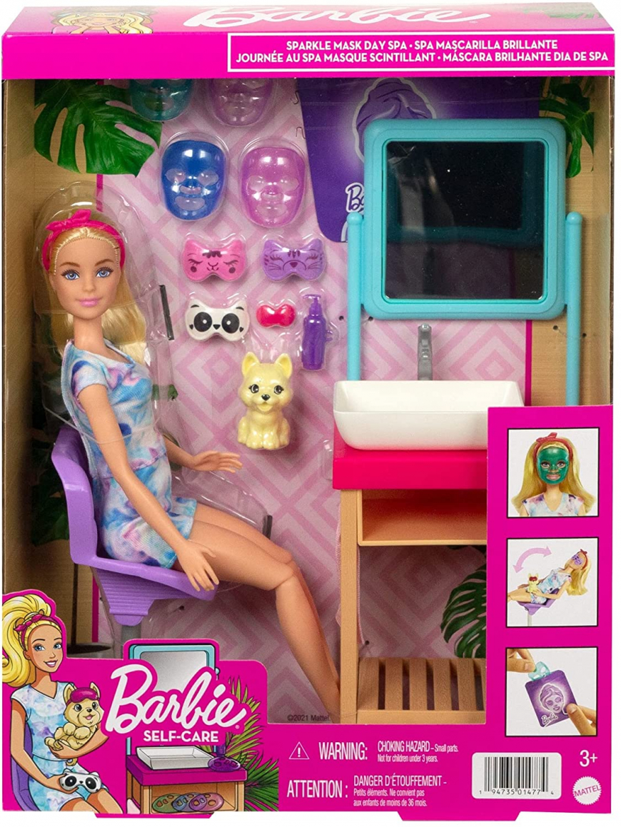 Barbie Sparkle Mask Spa Day playset