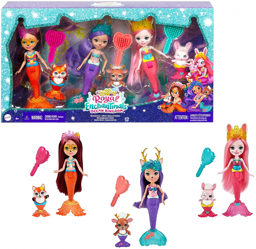 Royal Enchantimals Ocean Kingdom mermaid crew doll set