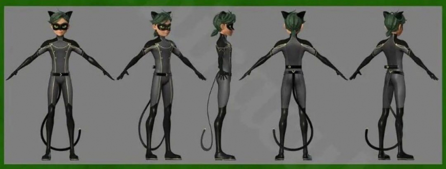 Miraculous Ladybug CatWalker unknown character from Kuro Neko