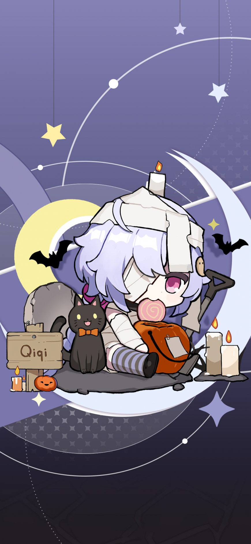 Genshin Impact cute Halloween wallpaper