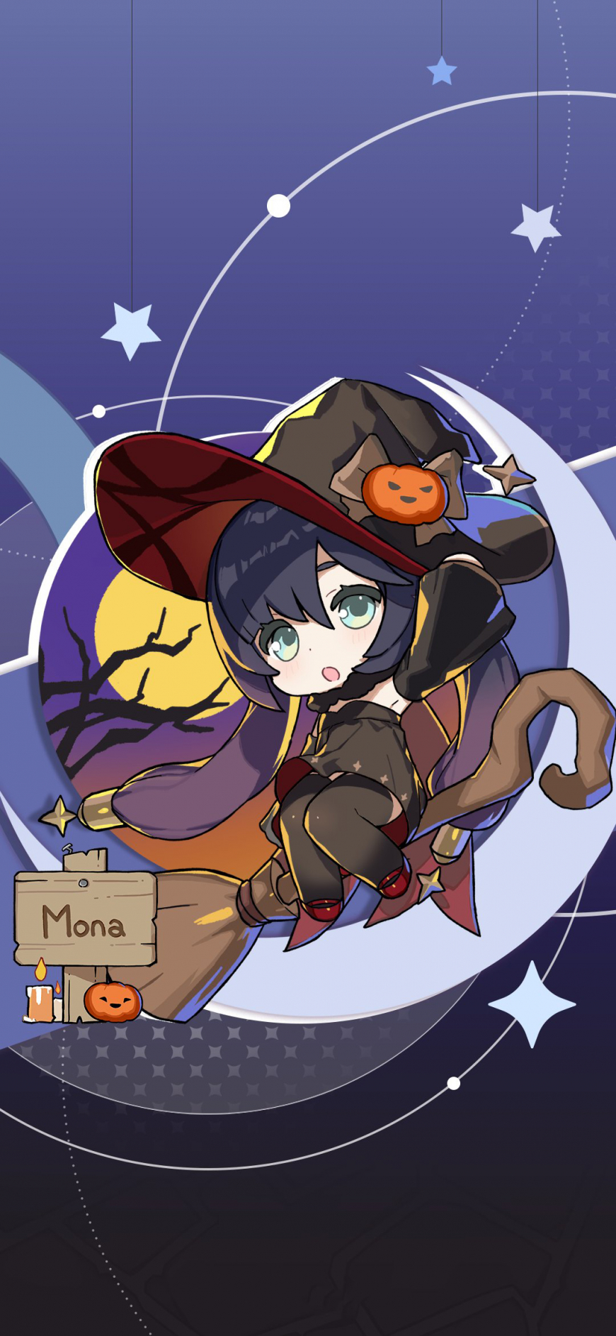 Genshin Impact cute Halloween wallpaper