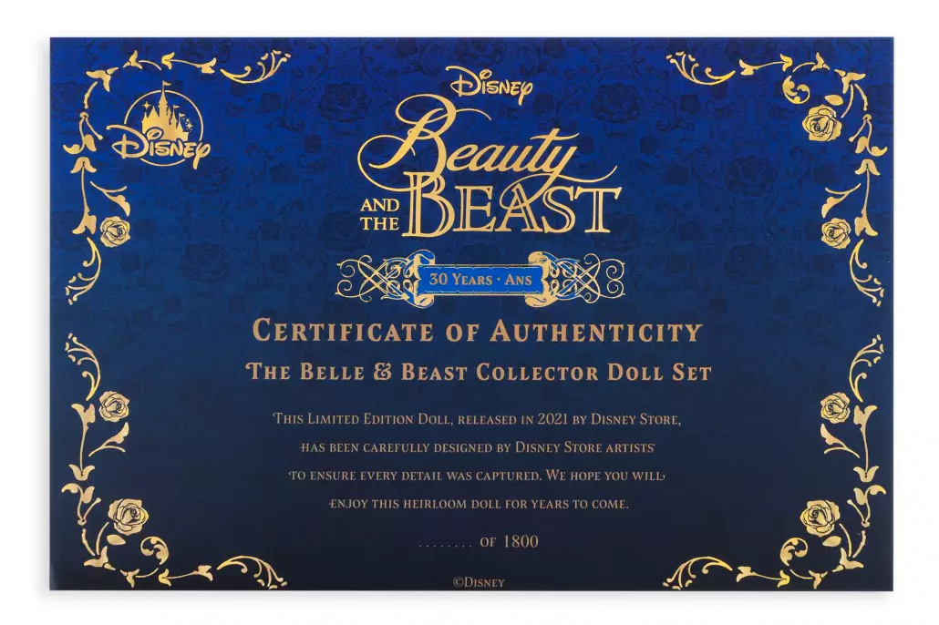 Disney Beauty and the Beast 30th Anniversary Limited edition dolls set
