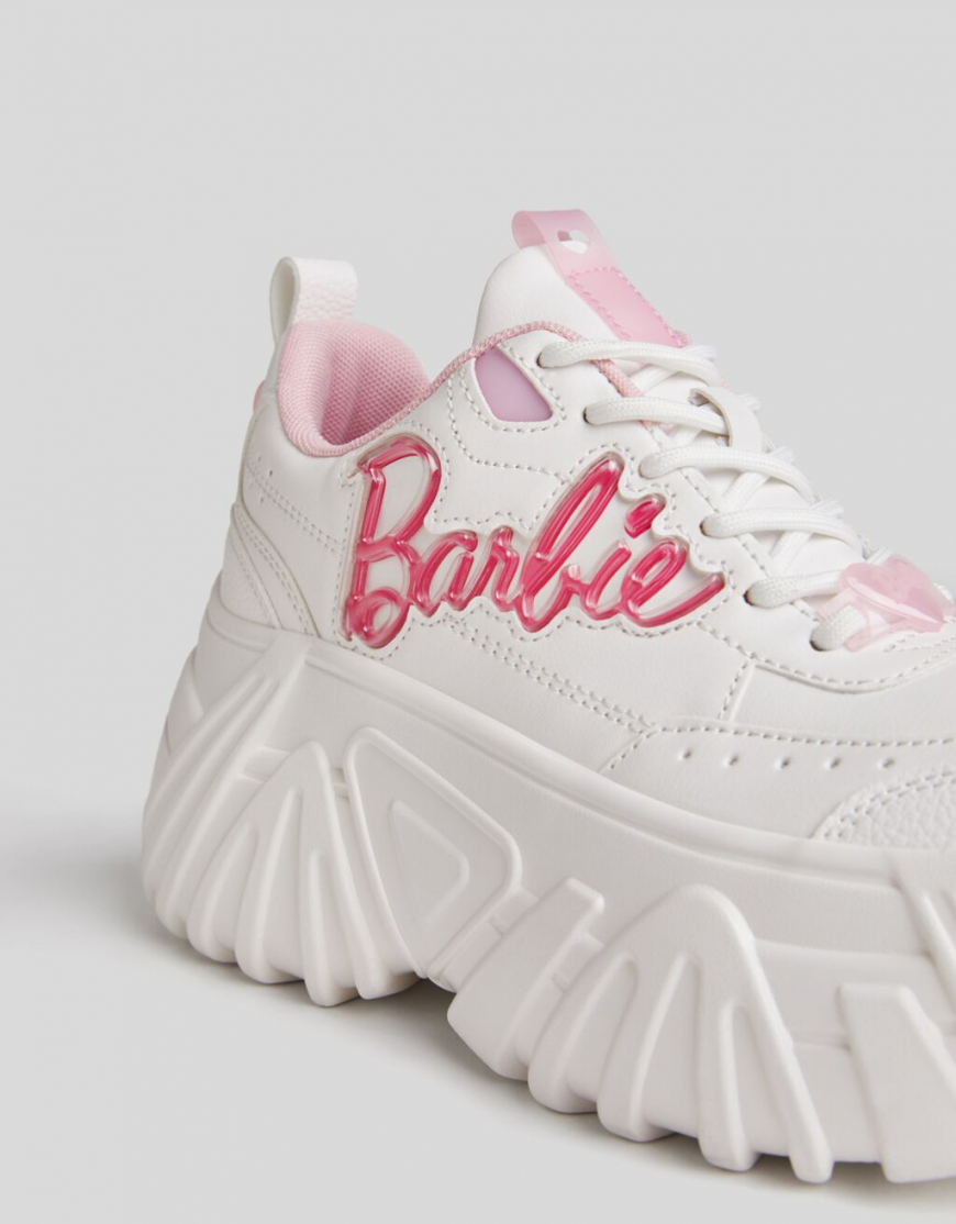 Barbie platform sneakers from Bershka