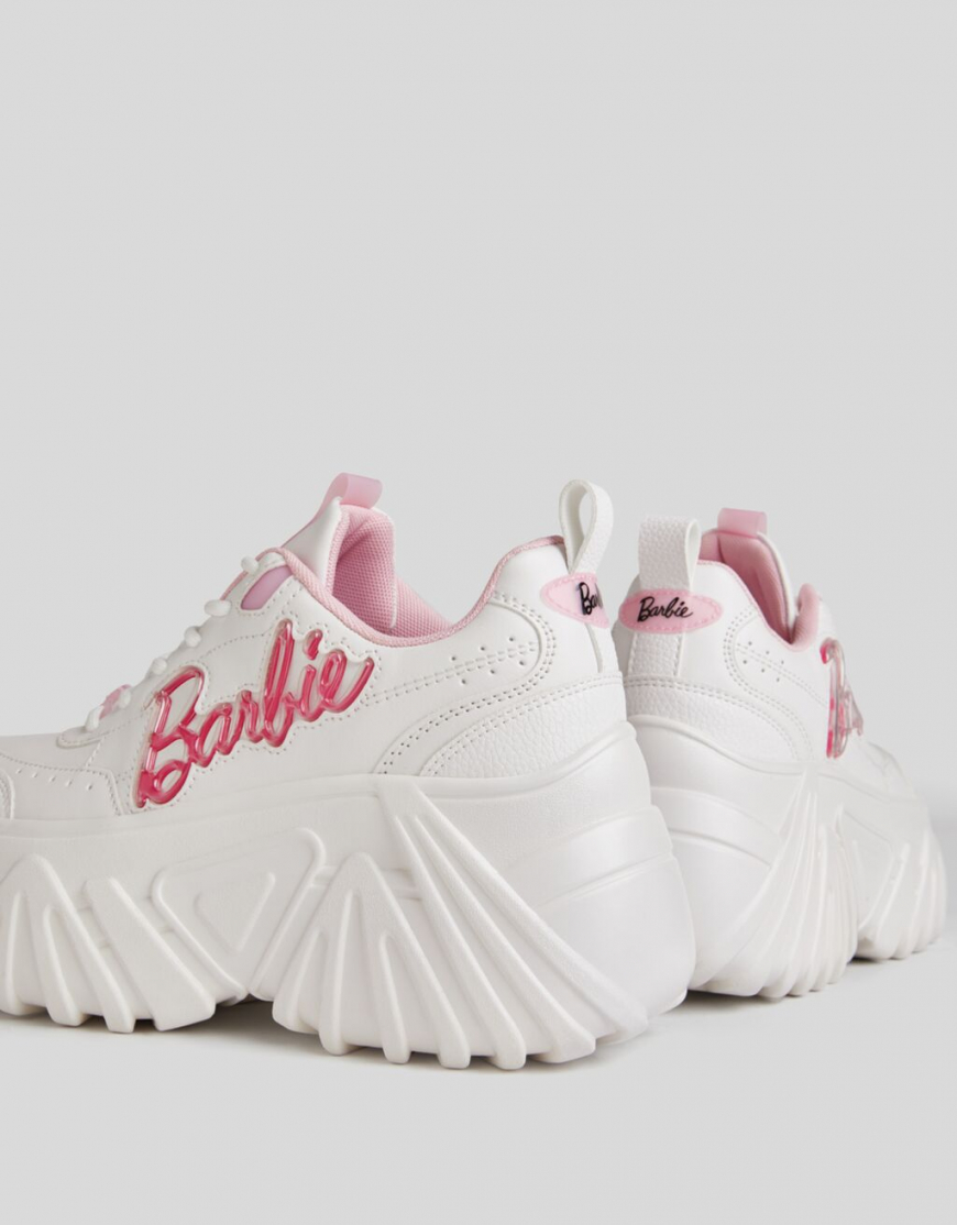 Barbie platform sneakers from Bershka