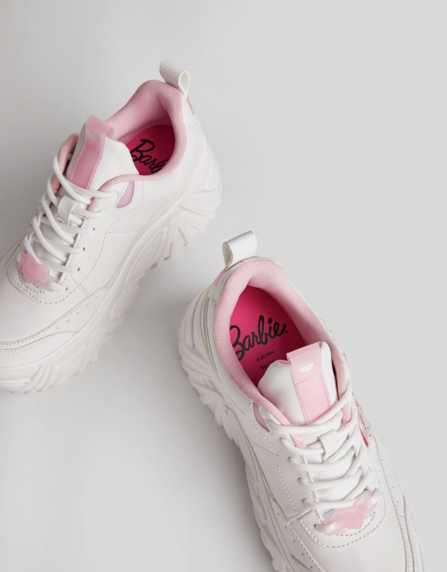 Barbie platform sneakers from Bershka