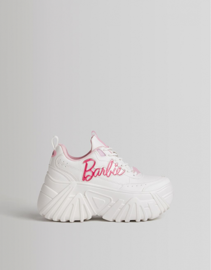 Barbie platform sneakers from Bershka