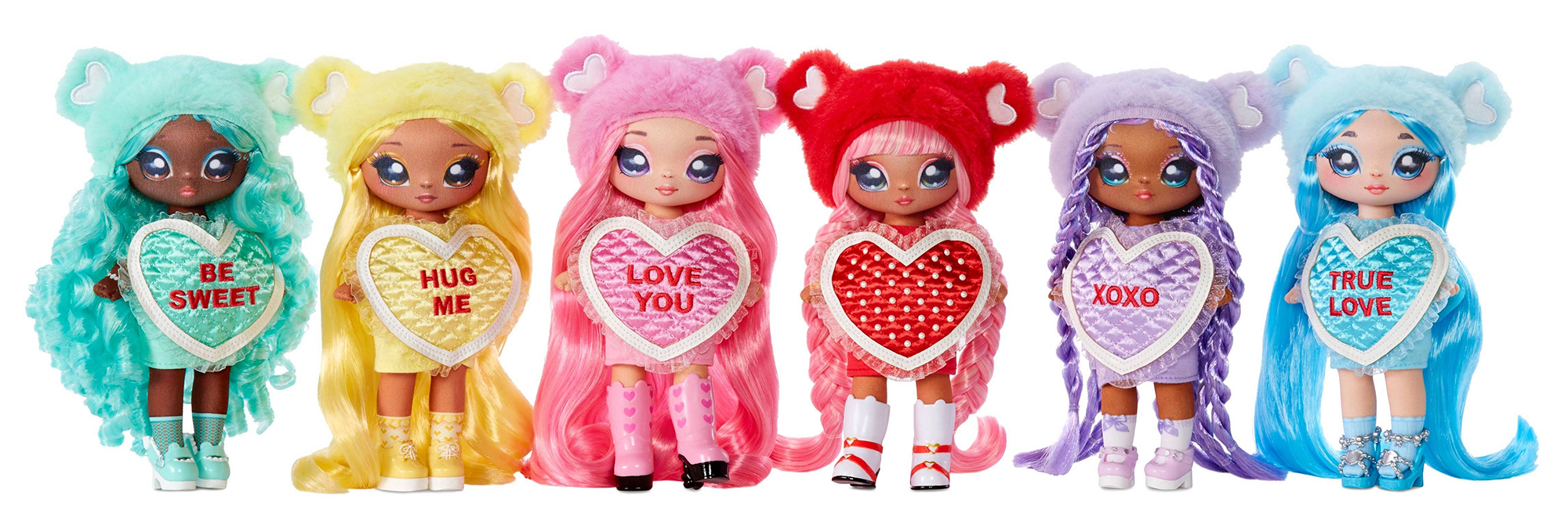 Na Na Na Surprise Sweetest Hearts dolls: Valentina Moore, Gisele