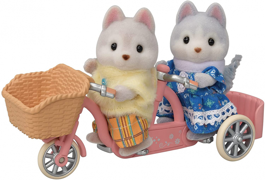 Calico Critters Husky Brother & Sister's Tandem Cycling Set