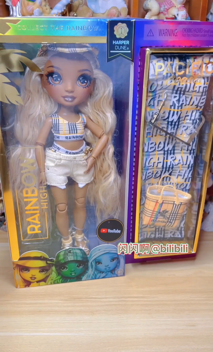 Rainbow High Pacific Coast Harper Dun doll unboxing