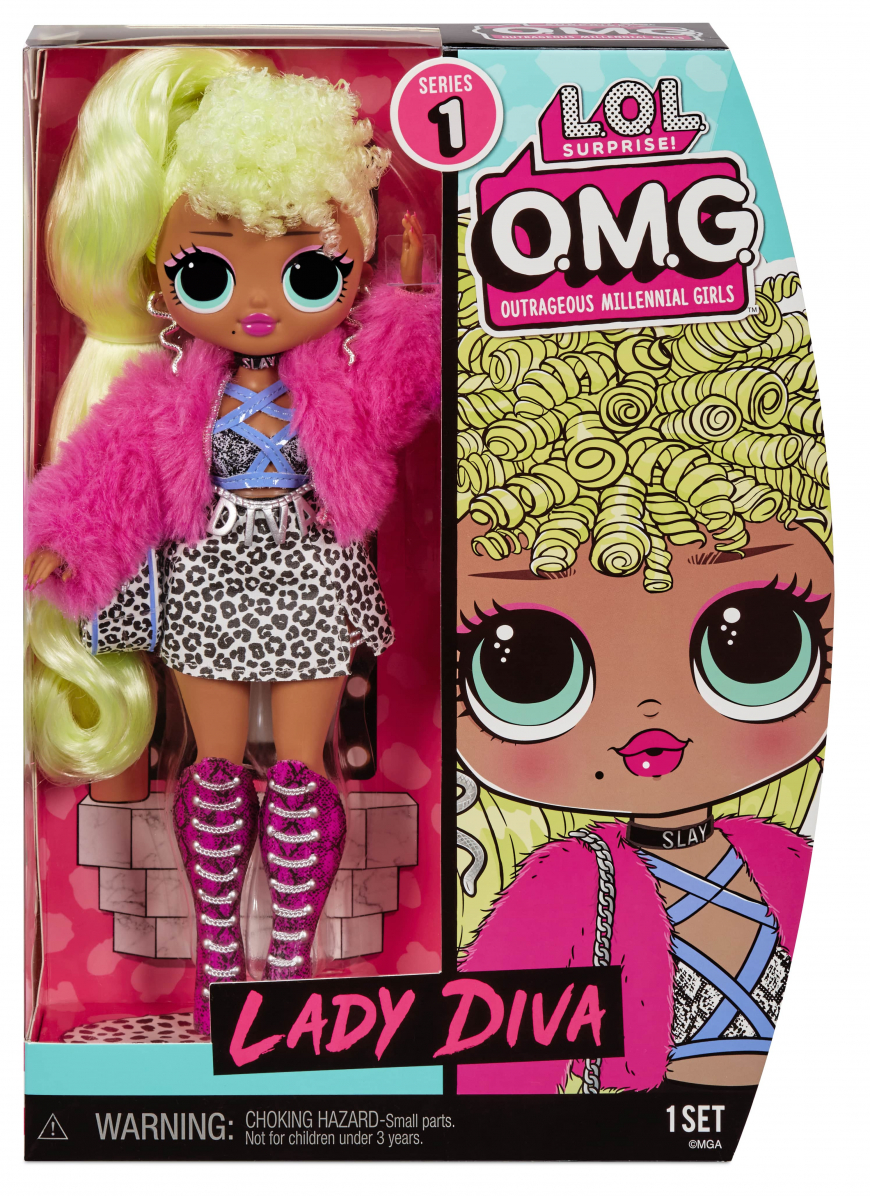 LOL Surprise OMG  Lady Diva doll in window box, 2021 re-release