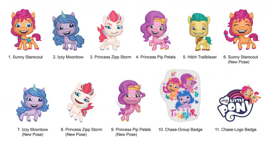 My Little Pony 3D Foam Bag Clip Random 6-Pack