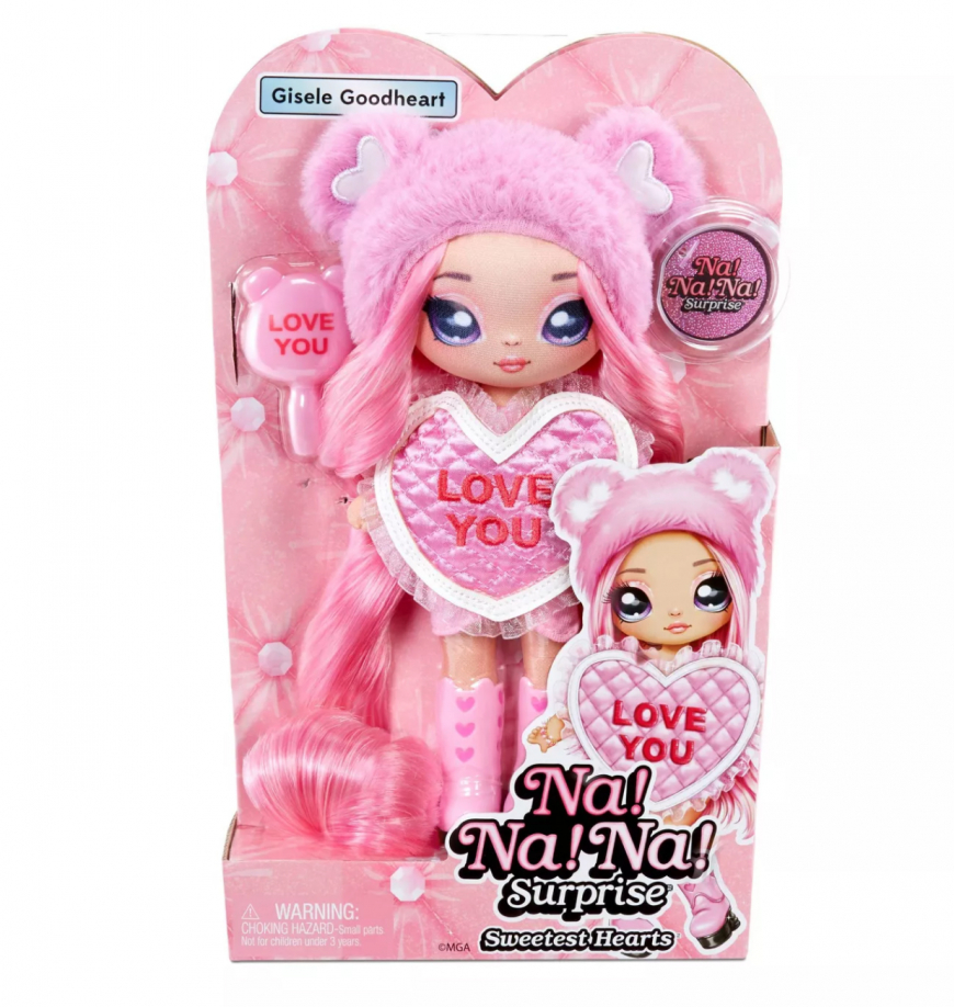 Na Na Na Surprise Pink Heart Bear Gisele Goodheart doll