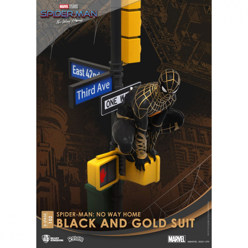 Spider-Man: No Way Home Spider-Man Black and Gold Suit DS-102 D-Stage