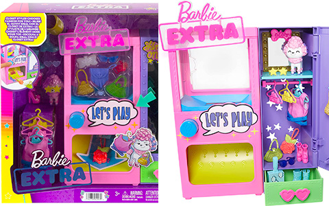 Barbie Extra Playsets 2022: Barbie Extra Fashion Vending Machine and Barbie Extra Pets and Minis Playset