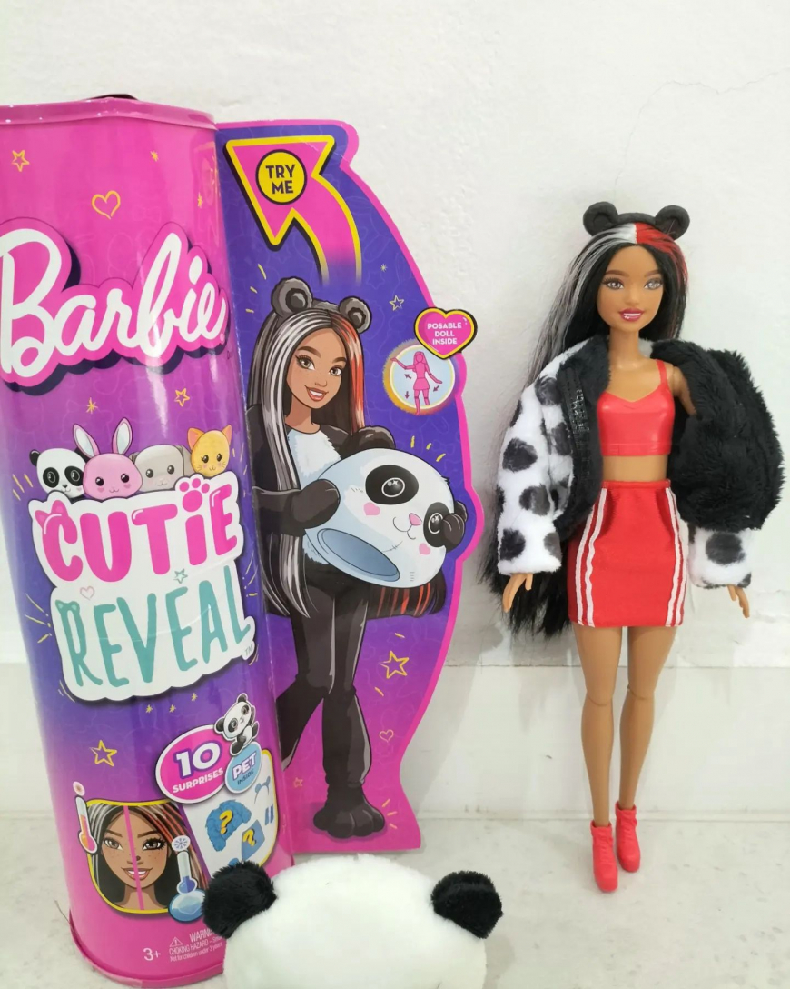 Barbie Cutie Reveal Panda doll in real life pictures