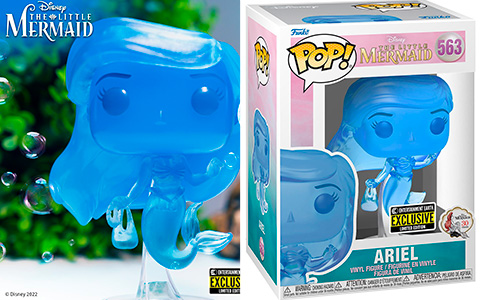 Mermaid Ariel 30 years anniversary Blue Translucent Funko Pop exclusive figure.