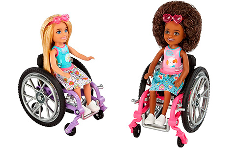 Barbie Chelsea dolls with wheelchair