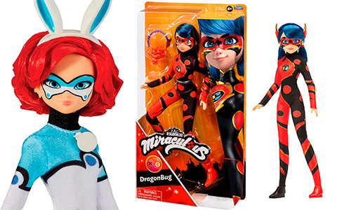 New Miraculous Ladybug 2021 dolls from Playmates: Dragon Bug, Deluxe Sequin, Bunnix, Kagami and more