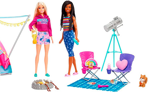 Barbie Let's go Camping tent set with 2 dolls