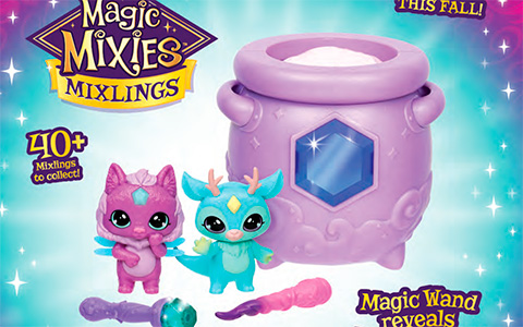 Magic Mixies Magical Gem Surprise Fire Magic Cauldron - Reveal a  Non-Electronic Mixie Plushie and Magic Ring with a pop up Reveal from The  Fizzing