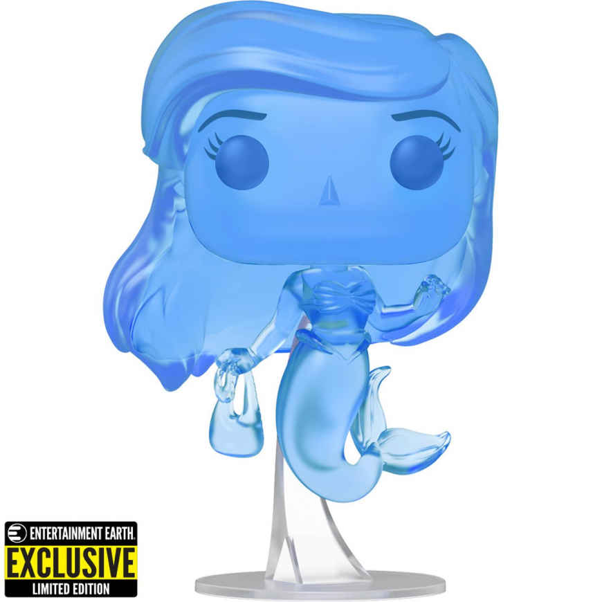 Mermaid Ariel 30 years anniversary Blue Translucent Funko Pop exclusive figure.