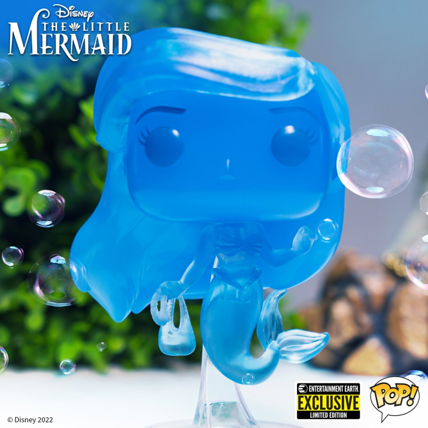 Mermaid Ariel 30 years anniversary Blue Translucent Funko Pop exclusive figure.