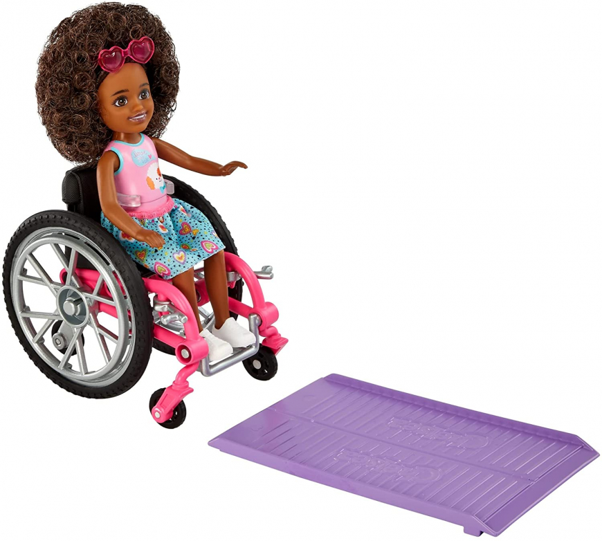 Barbie Chelsea doll with wheelchair blonde