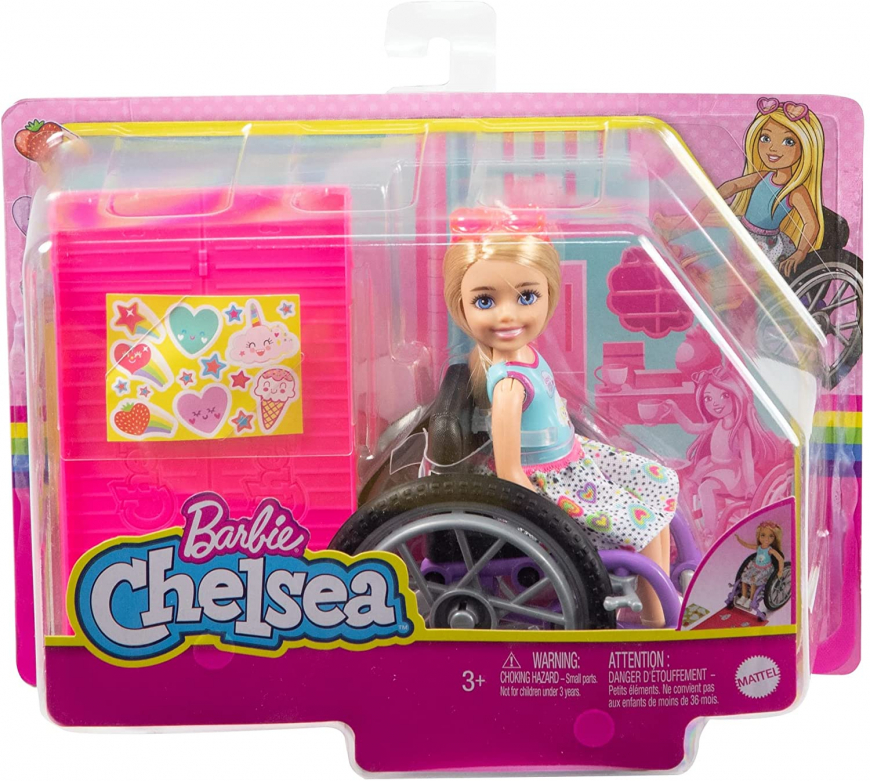 Barbie Chelsea doll with wheelchair blonde