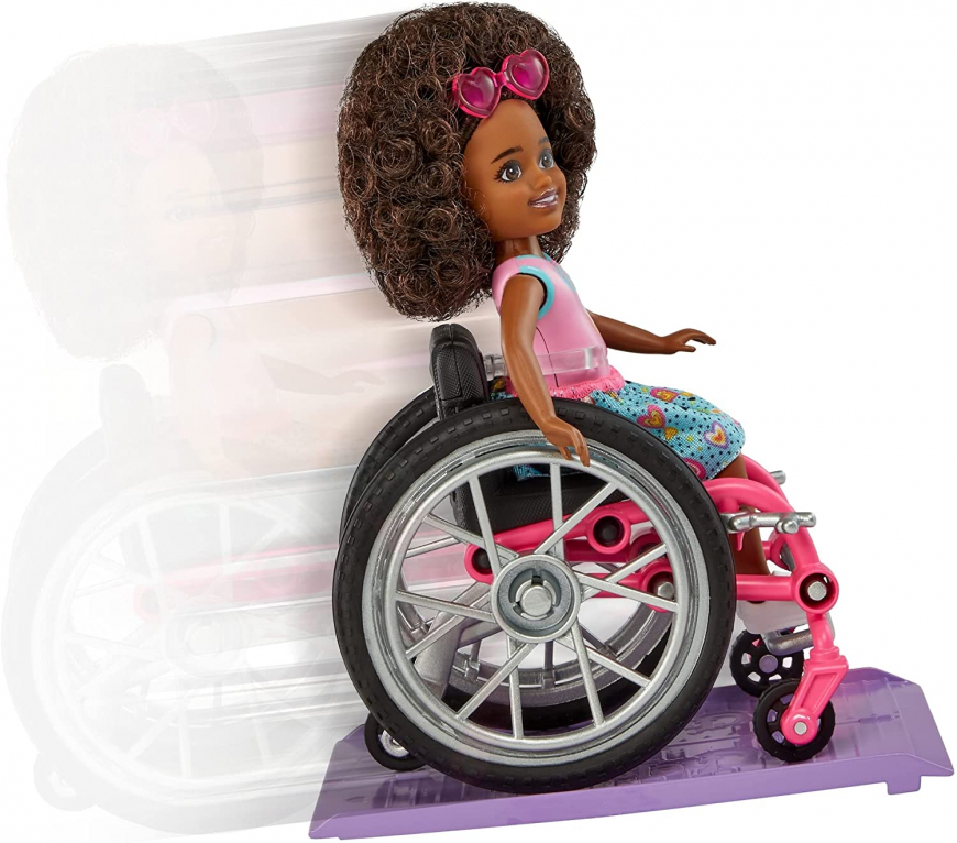 Barbie Chelsea doll with wheelchair blonde