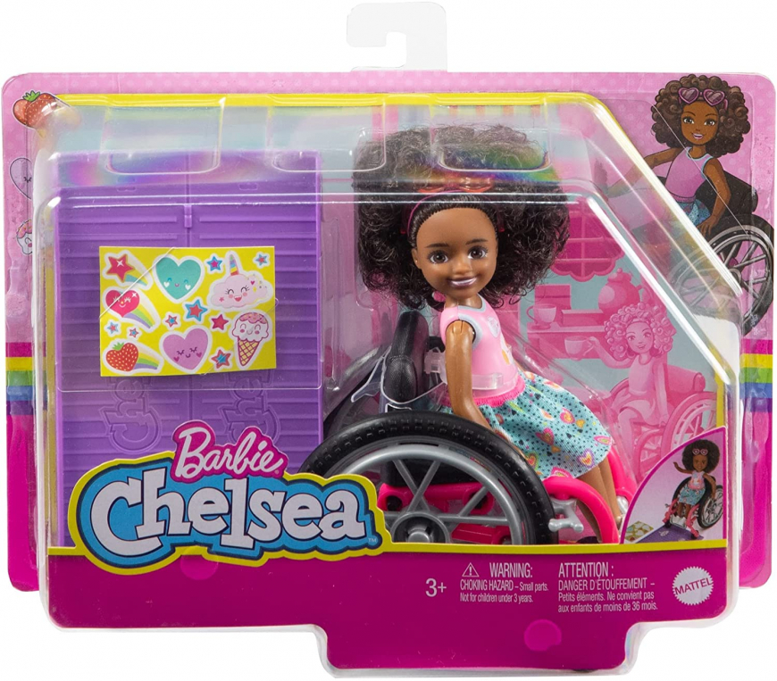 Barbie Chelsea doll with wheelchair blonde