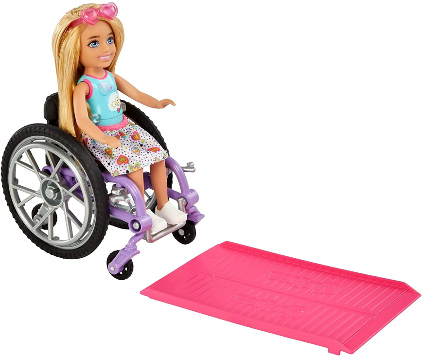 Barbie Chelsea doll with wheelchair blonde