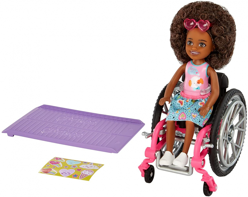 Barbie Chelsea doll with wheelchair blonde