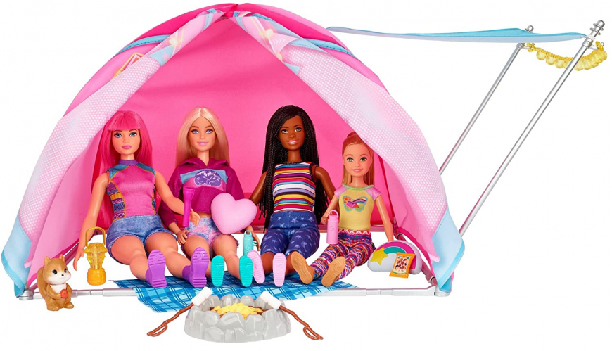 Barbie Let's go Camping tent set with 2 dolls