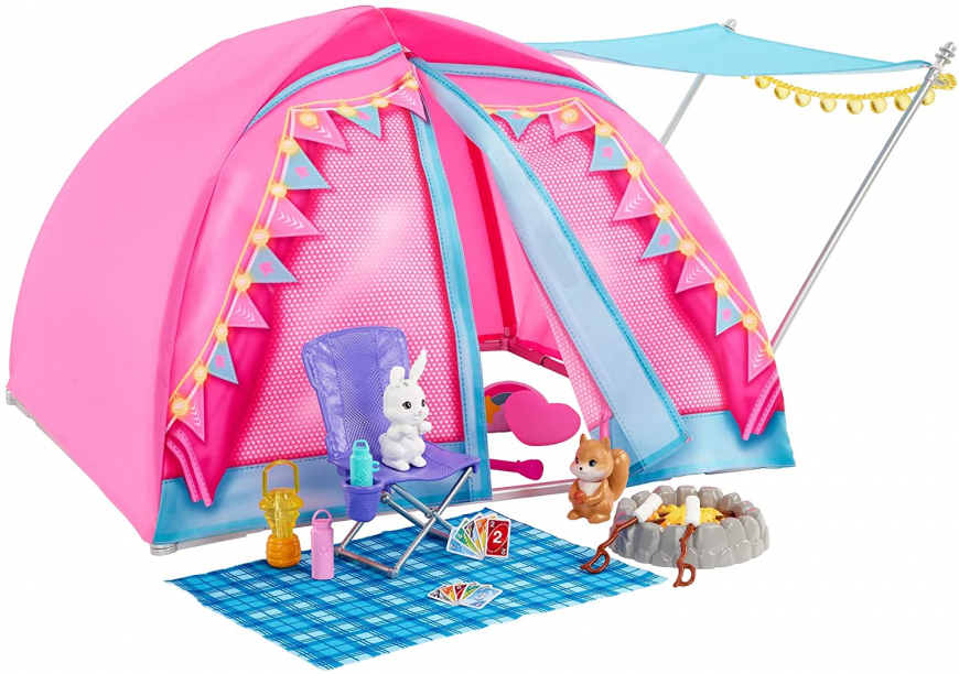 Barbie Let's go Camping tent set with 2 dolls