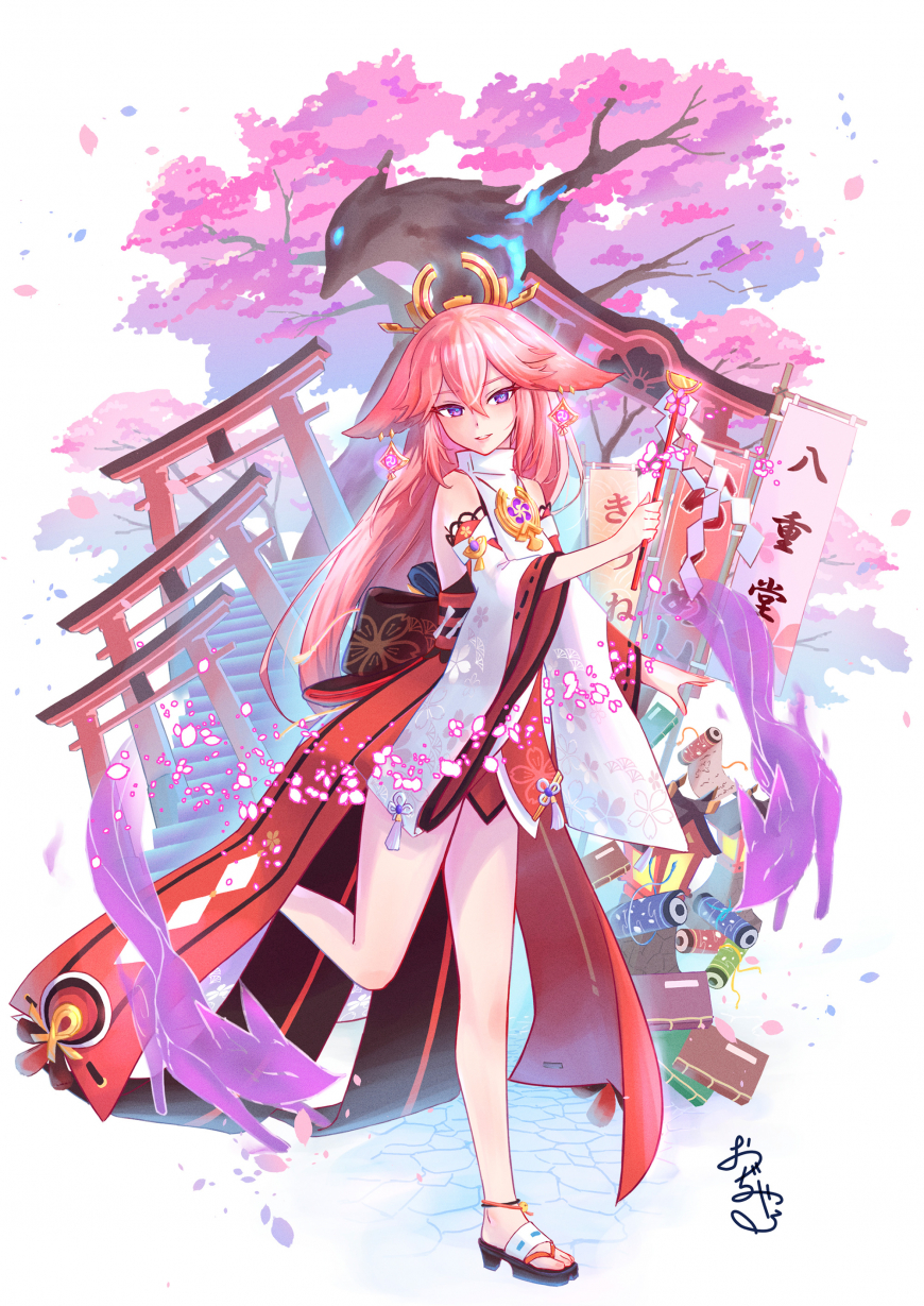 Genshin Impact Yae Miko fan art