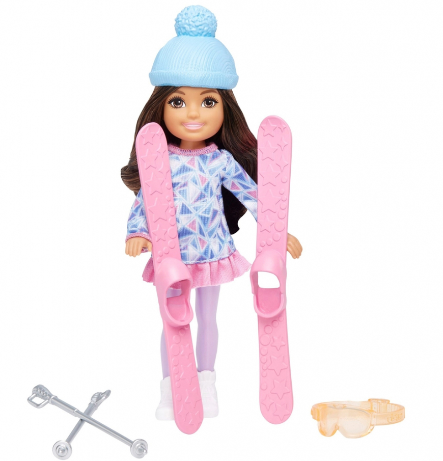 Barbie Chelsea Skier Winter Doll and Accessories