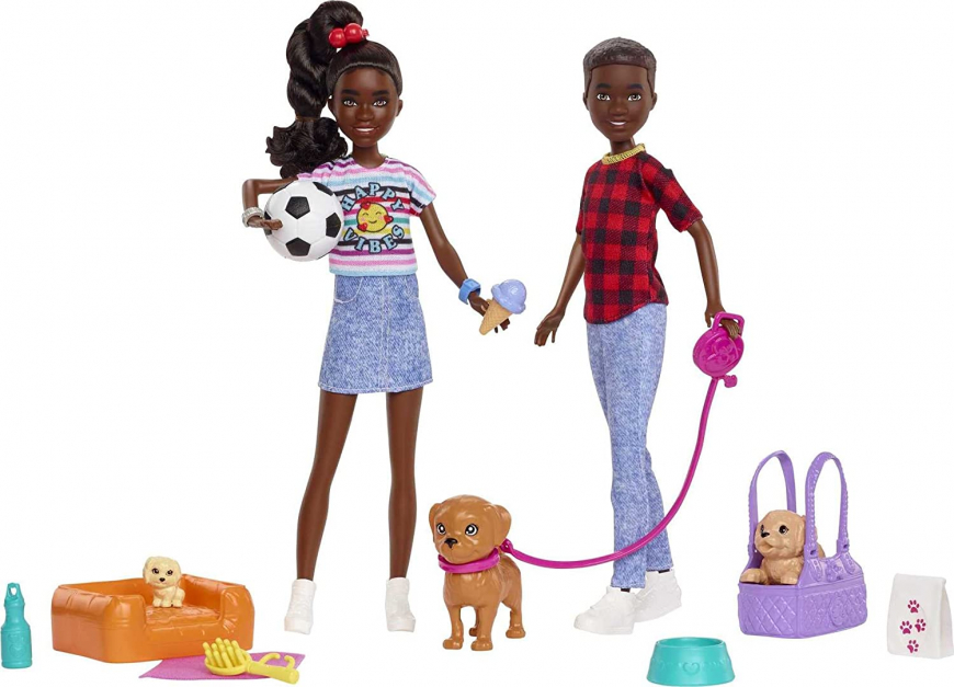 Barbie It Takes Two Playset with Jackson & Jayla Twins dolls