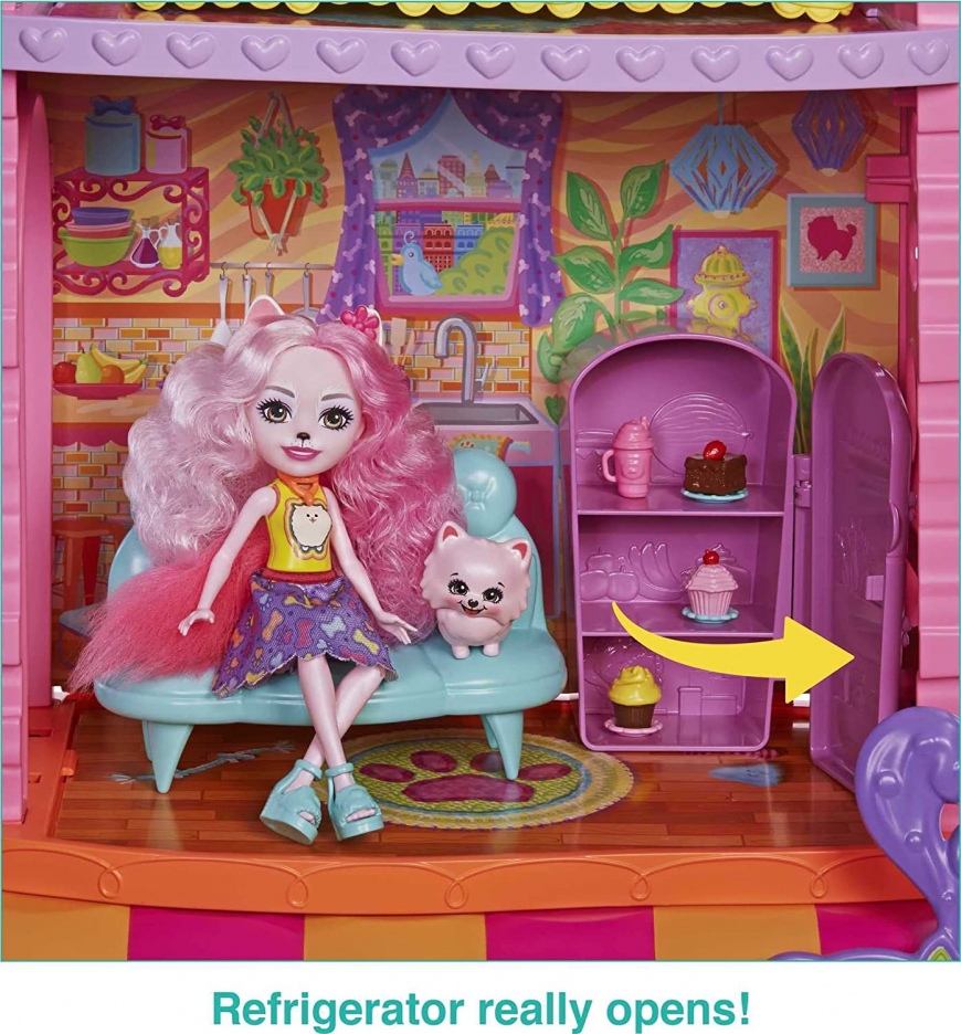 Enchantimals Town House and Cafe Playset with doll