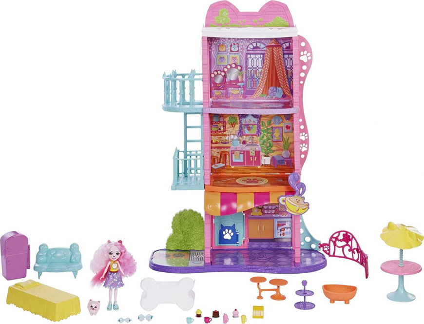 Enchantimals Town House and Cafe Playset with doll