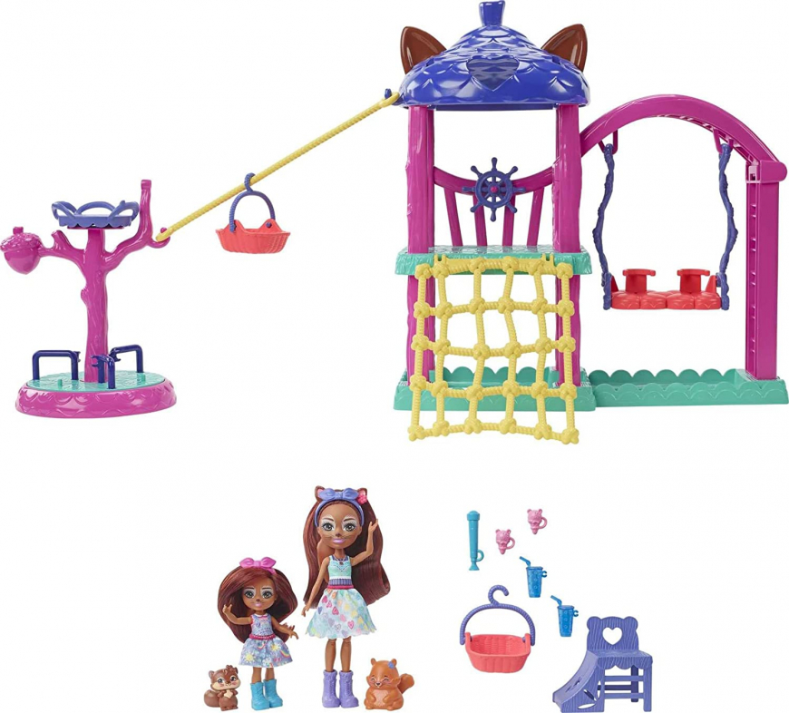 Enchantimals City Fun Playground Playset with 2 dolls