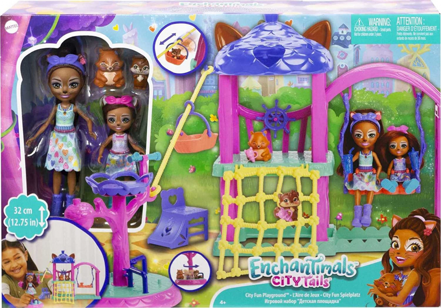 Enchantimals City Fun Playground Playset with 2 dolls