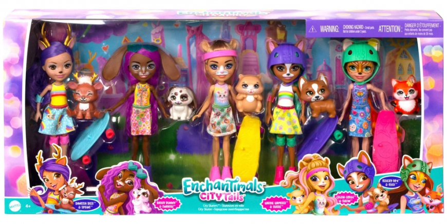 Enchantimals City Tails - Skating Friends Dolls